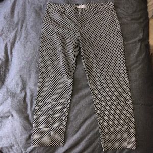 GAP Slim Cropped Patterned Pants
